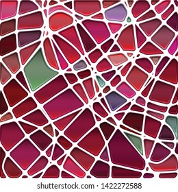 abstract vector stained-glass mosaic background - purple and green