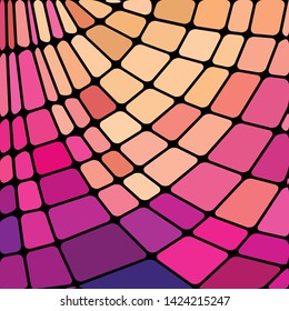 abstract vector stained-glass mosaic background - purple and beige