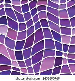 abstract vector stained-glass mosaic background - purple and violet