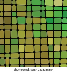 abstract vector stained-glass mosaic background - green and brown