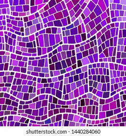 abstract vector stained-glass mosaic background - purple and violet