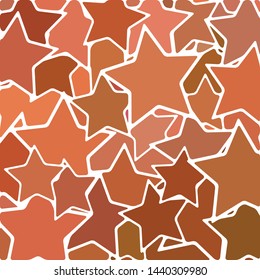 abstract vector stained-glass mosaic background - orange stars