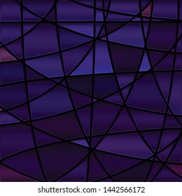 abstract vector stained-glass mosaic background - dark violet