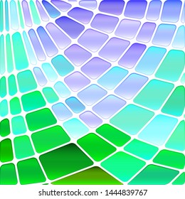 abstract vector stained-glass mosaic background - green and violet