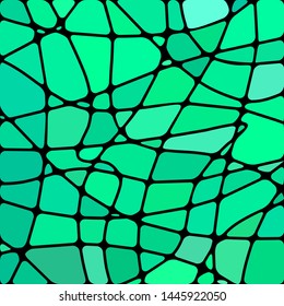 abstract vector stained-glass mosaic background - bright green