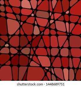 abstract vector stained-glass mosaic background - red and brown