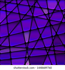 abstract vector stained-glass mosaic background - purple and violet