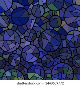 abstract vector stained-glass mosaic background - blue circles