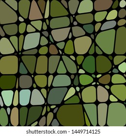 abstract vector stained-glass mosaic background - green and brown