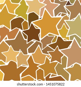 abstract vector stained-glass mosaic background - orange stars