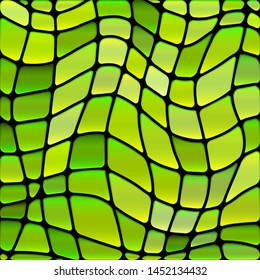 abstract vector stained-glass mosaic background - bright green