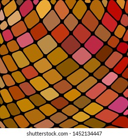abstract vector stained-glass mosaic background - red and brown