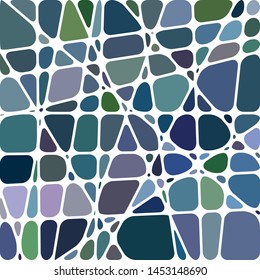 abstract vector stained-glass mosaic background - blue and gray