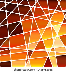 abstract vector stained-glass mosaic background - red and orange