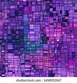 abstract vector stained-glass mosaic background - purple and violet