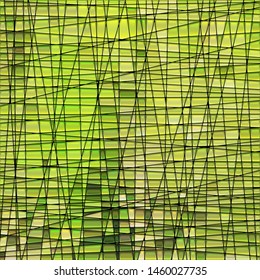 abstract vector stained-glass mosaic background - green and brown