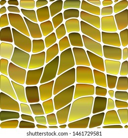 abstract vector stained-glass mosaic background - brown and yellow