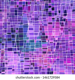 abstract vector stained-glass mosaic background - purple and violet