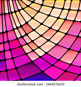 abstract vector stained-glass mosaic background - purple and beige