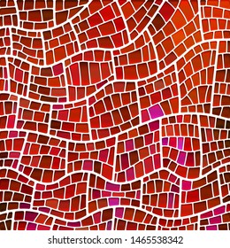 abstract vector stained-glass mosaic background - red and purple