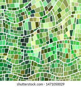 abstract vector stained-glass mosaic background - green and brown