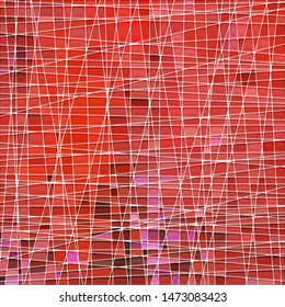 abstract vector stained-glass mosaic background - bright red