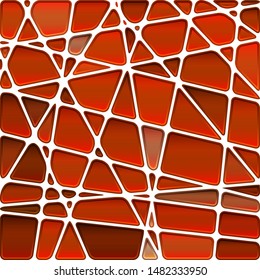 abstract vector stained-glass mosaic background - bright red