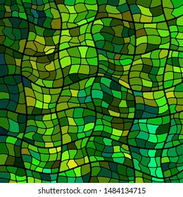 abstract vector stained-glass mosaic background - bright green