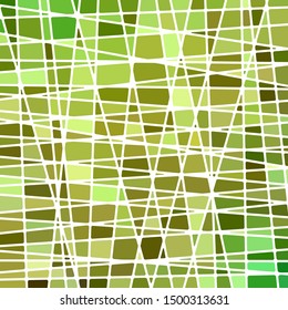abstract vector stained-glass mosaic background - green and brown
