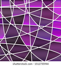 abstract vector stained-glass mosaic background - purple and violet