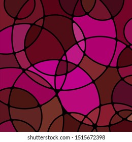 abstract vector stained-glass mosaic background - purple circles