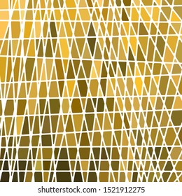 abstract vector stained-glass mosaic background - yellow and brown