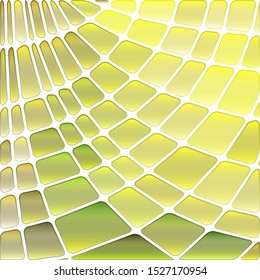 abstract vector stained-glass mosaic background - yellow and green