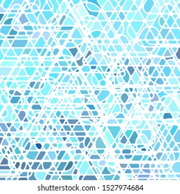 abstract vector stained-glass mosaic background - light blue