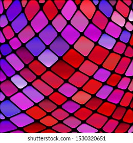 abstract vector stained-glass mosaic background - red and violet