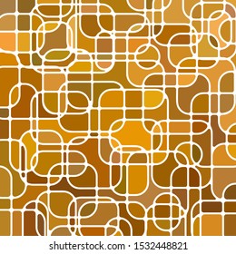 abstract vector stained-glass mosaic background - yellow and orange