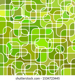 abstract vector stained-glass mosaic background - green and brown