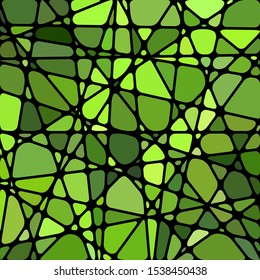 abstract vector stained-glass mosaic background - green and yellow