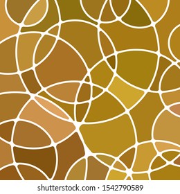 abstract vector stained-glass mosaic background - brown circles