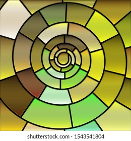 abstract vector stained-glass mosaic background - green and yellow