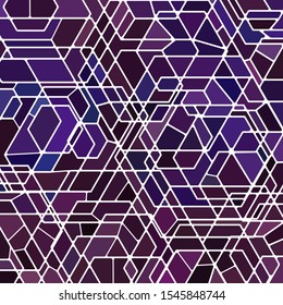 abstract vector stained-glass mosaic background - purple and violet