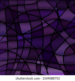 abstract vector stained-glass mosaic background - purple and violet