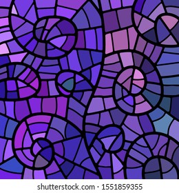 abstract vector stained-glass mosaic background - purple and violet