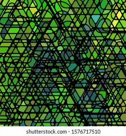 abstract vector stained-glass mosaic background - bright green
