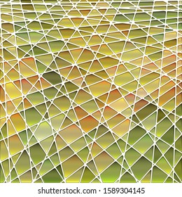 abstract vector stained-glass mosaic background - green and yellow