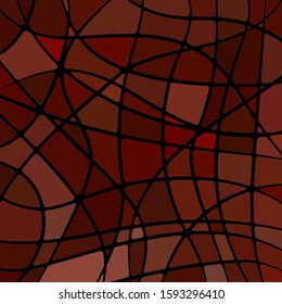abstract vector stained-glass mosaic background - dark red