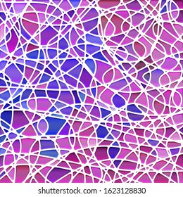 abstract vector stained-glass mosaic background - purple and violet