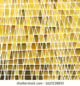 abstract vector stained-glass mosaic background - yellow and brown