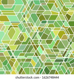 abstract vector stained-glass mosaic background - green and brown