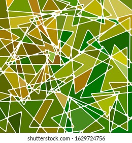 abstract vector stained-glass mosaic background - green and brown